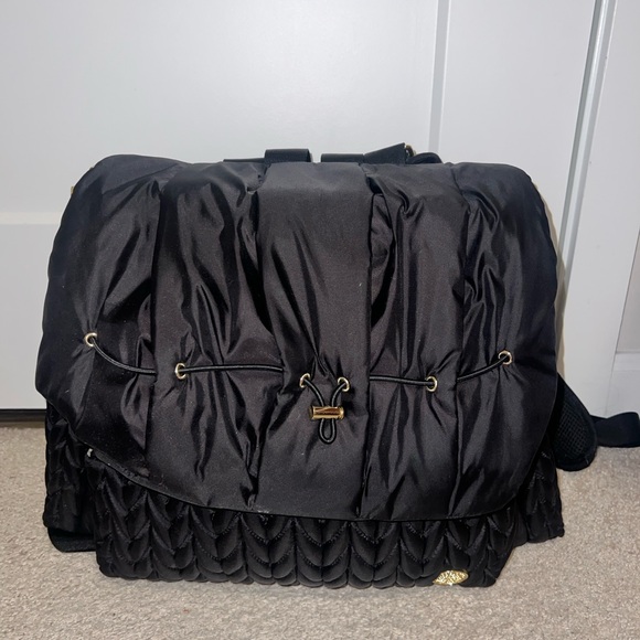 Black Quilted Happ Diaper Bag Backpack